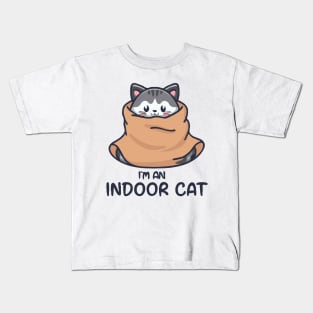 I'm An Indoor Cat. Funny Kids T-Shirt